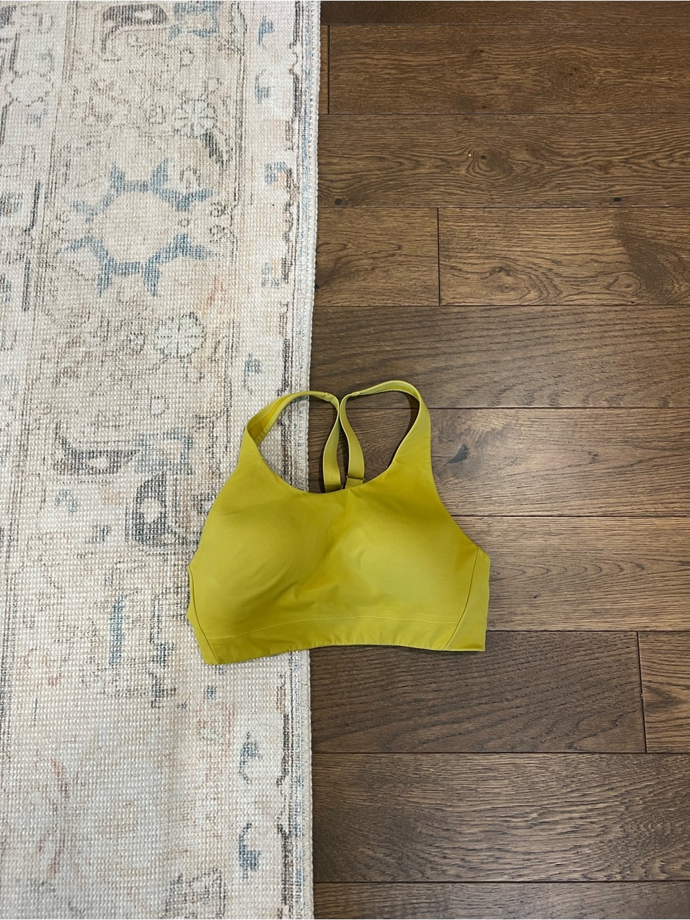 Athleta High-Neck Sports Bra in Chartreuse